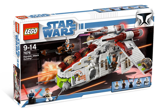 LEGO set of STAR WARS Republic Attack Gunship