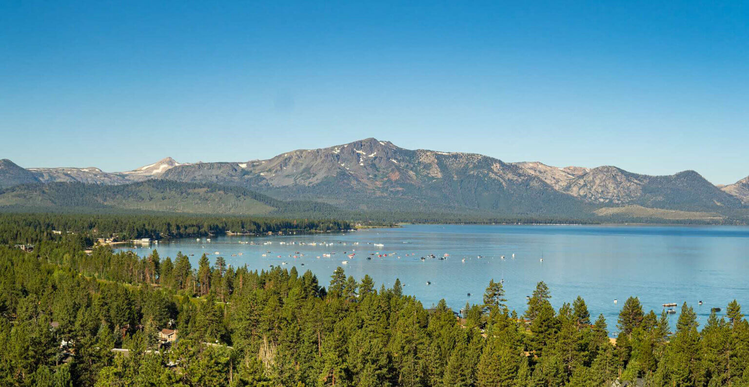 Aerial view of Lake Tahoe